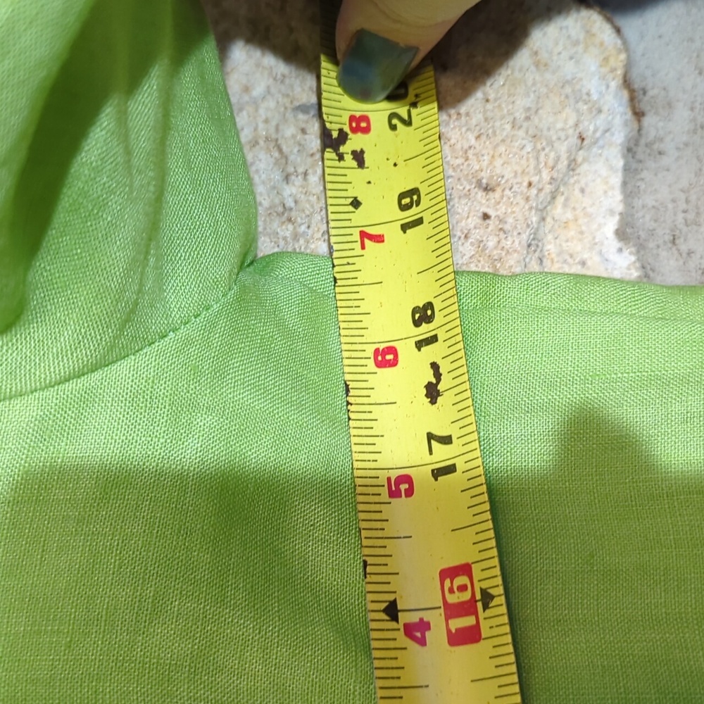 Joseph Ribkoff green Linen blouse - Picture 9 of 11